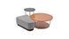 Pouf Mona din stofă decorativă 85 x 60 x 36 cm Sur/Alb