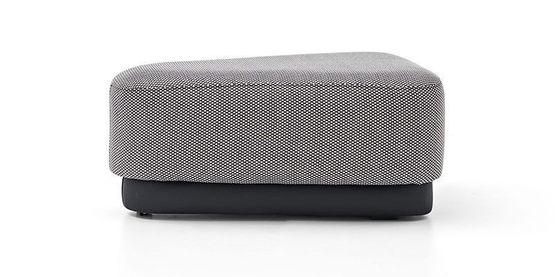 Pouf Mona din stofă decorativă 85 x 60 x 36 cm Sur/Alb 3120012745 foto