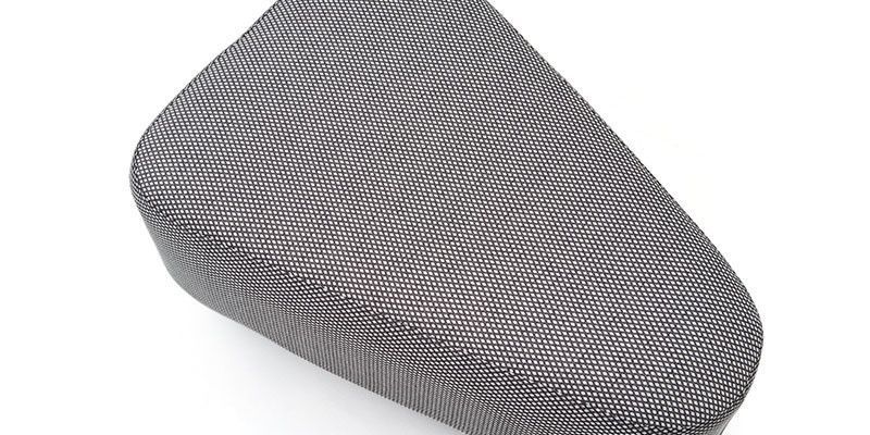 Pouf Mona din stofă decorativă 85 x 60 x 36 cm Sur/Alb 3120012745 foto