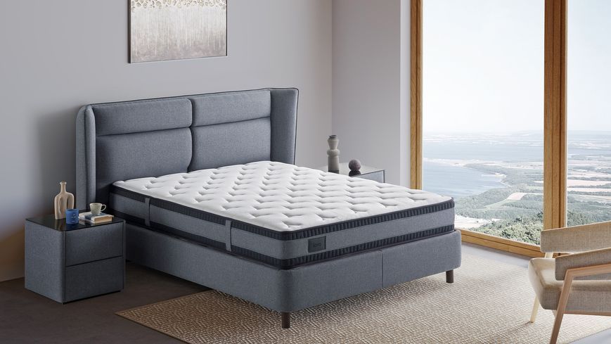 Set Pat PRUVA GK8151 cu depozitare + Saltea Lova Sleep BORESTO Cadou (160 &times; 200 cm) 3120020859+3120020833+3300004248 foto