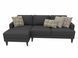 Canapea de colț Mayer 240 x 170 cm stofa velvet gri &icirc;nchis