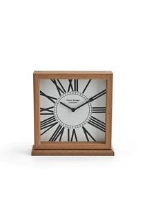 Настольные часы Wood Small Clock из коричневого дерева 25 x 25 см 3200392750 фото
