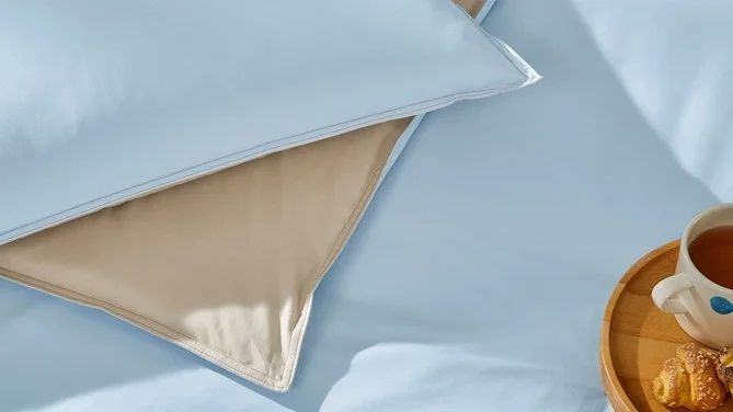 Set lenjerie de pat Stark Blue/Mink din bumbac 100% (160 x 220 cm) Albastru/bej 3400001432 foto