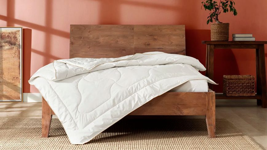 Одеяло Wool Comfort из гипоаллергенной шерсти и хлопка 195 x 215 см Кремовое 3300000709 фото