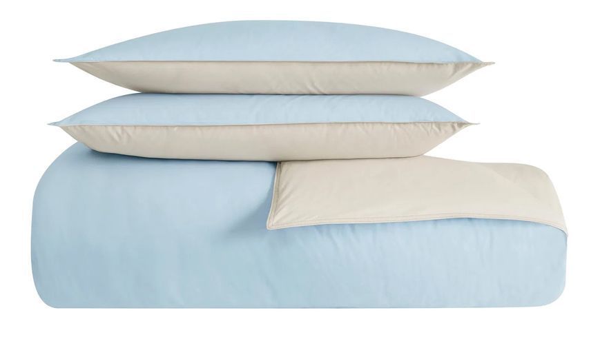 Set lenjerie de pat Stark Blue/Mink din bumbac 100% (160 x 220 cm) Albastru/bej 3400001432 foto