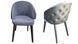 Scaun (set 4 buc) Arora tapițat cu stofă și piele ecologică Velvet Sur/Fume