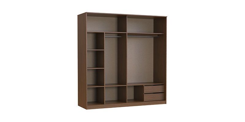 Dulap cu 2 uși glisante și oglindă Nova Nuc/Cappuccino 240 cm 3200389560 foto
