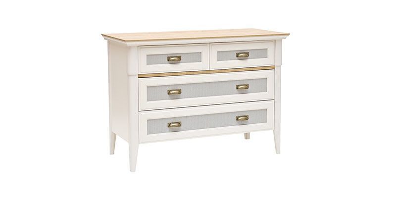 Comodă pentru dormitor Toscana din pal mat Natural/Crem 115.8 x 53.4 x 83.4 cm 3200394163 foto