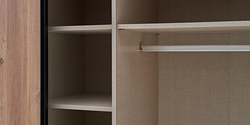 Шкаф с 2 раздвижными дверями и зеркалом Solid Natural 245 см 3200398866 фото