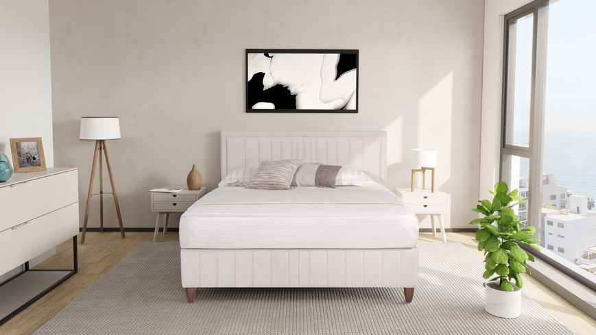 Pat cu depozitare Lova Eliss din PAL cu tăblie tapițată GK2257 (140 x 200 cm) 3120018398+3120018359 foto