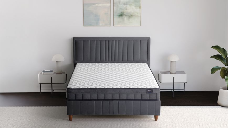 Кровать с местом для хранения Lova Eliss из ДСП с мягким изголовьем GK2252 (160 x 200 см) 3120018394+3120018353 фото