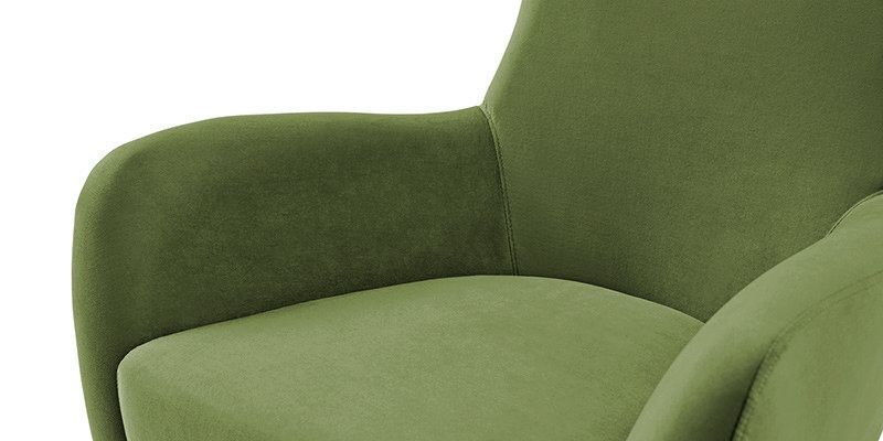 Fotoliu Hilda stil glam cu tapițerie velvet olive și picioare nuc 3120015812-2258 foto