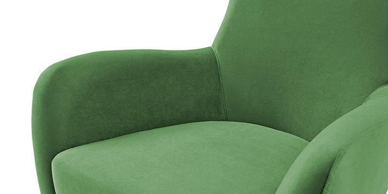 Fotoliu Hilda stil glam cu tapițerie velvet olive și picioare nuc 3120015812-2258 foto