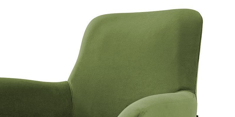 Fotoliu Hilda stil glam cu tapițerie velvet olive și picioare nuc 3120015812-2258 foto