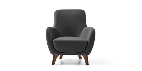 Кресло Hilda Velvet Темно-серое с ножками Nuc 78x78x87 см 3120013942-2252 фото