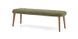 Banchetă tapițată Brita 137 x 45 x 43 cm Verde/Maro