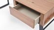 Masă de birou și machiaj Solid din MDF cu picioare metalice 144.6 cm