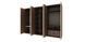 Dulap cu 5 uși Gold Grej/Nuc 251,3 cm din Pal și MDF