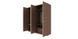 Dulap cu 5 uși Gold Grej/Nuc 251,3 cm din Pal și MDF