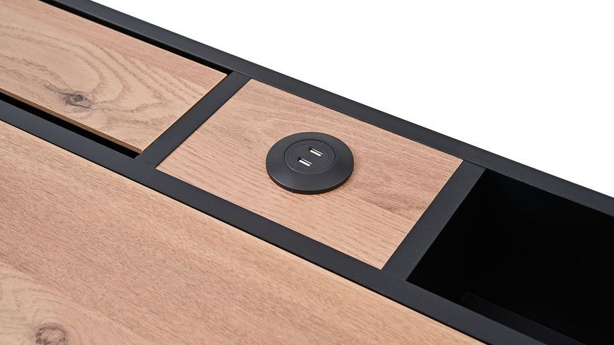 Письменный и туалетный стол Solid из MDF с металлическими ножками 144.6 см 3200398858 фото