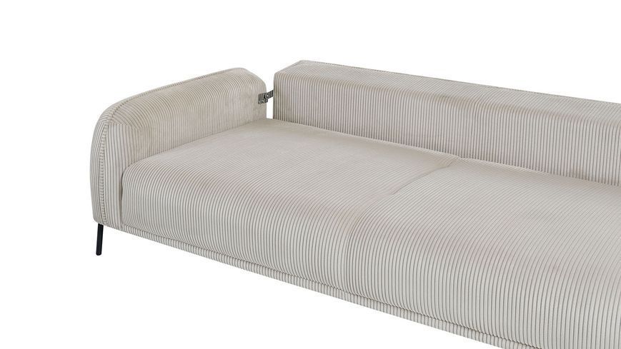 Прямой диван LEA GK2342 с поворотной спинкой и металлическими ножками (233 см) &ndash; Плюш Айвори 3120018864 фото
