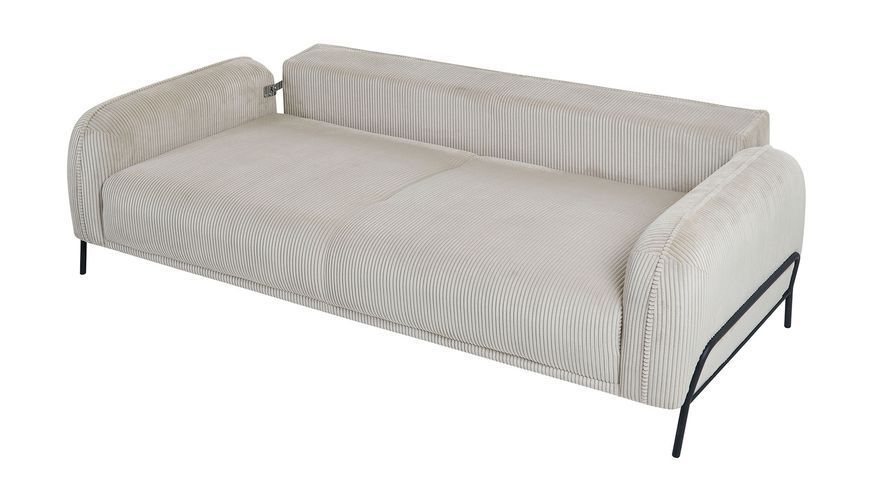 Прямой диван LEA GK2342 с поворотной спинкой и металлическими ножками (233 см) &ndash; Плюш Айвори 3120018864 фото