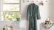 Halat de baie unisex Alessi din bumbac 100% jacquard Verde Petrol S/M