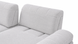 Canapea fixă TRENTO GK2349 (243 cm) &ndash; Stofă tip sac Gri-Alb