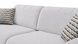 Canapea fixă TRENTO GK2349 (243 cm) &ndash; Stofă tip sac Gri-Alb