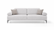 Canapea fixă TRENTO GK2349 (243 cm) &ndash; Stofă tip sac Gri-Alb