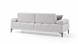 Canapea fixă TRENTO GK2349 (243 cm) &ndash; Stofă tip sac Gri-Alb
