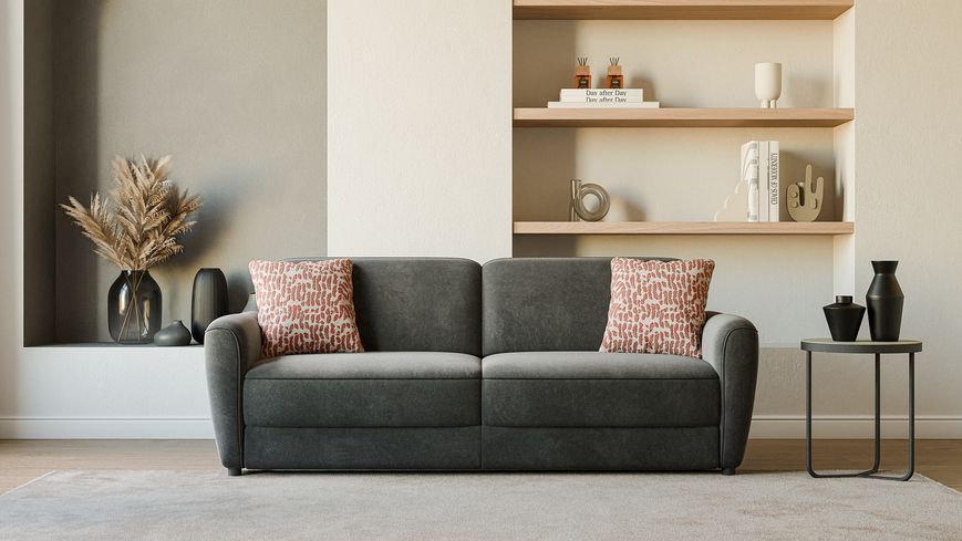Canapea extensibilă Remy Velvet Gri &Icirc;nchis 196 cm (165x183 cm) 3120018660 foto