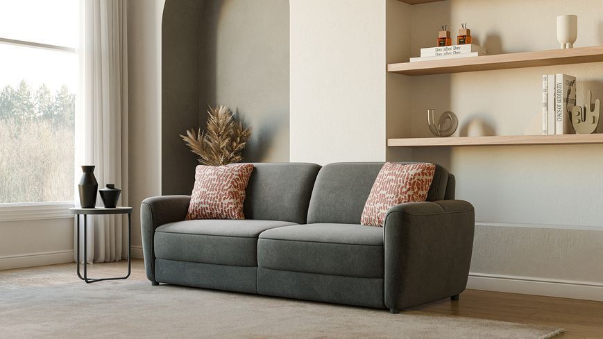 Canapea extensibilă Remy Velvet Gri &Icirc;nchis 196 cm (165x183 cm) 3120018660 foto