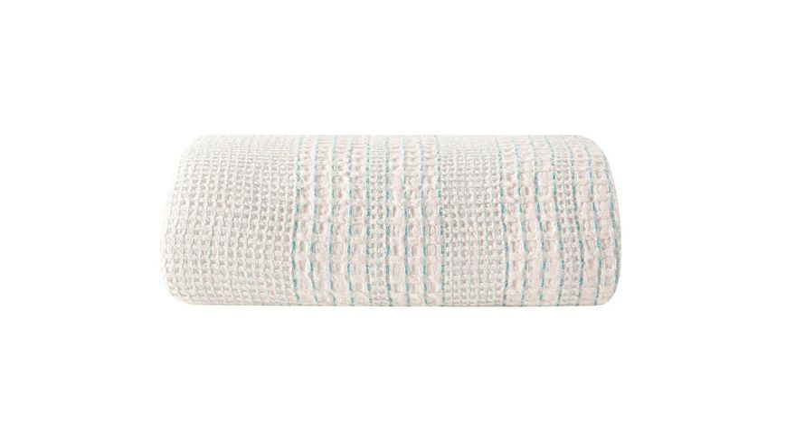 Cuvertură de pat Simon Pique din bumbac 210 x 220 cm crem/turquoise 3400001227 foto