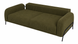 Canapea LEA GK2433 cu spătar rotativ și picioare metalice (233 cm) &ndash; Pluș Verde