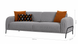 Canapea LEA GK2435 cu spătar rotativ și picioare metalice (233 cm) &ndash; Pluș Gri