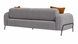 Canapea LEA GK2435 cu spătar rotativ și picioare metalice (233 cm) &ndash; Pluș Gri