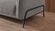 Canapea LEA GK2435 cu spătar rotativ și picioare metalice (233 cm) &ndash; Pluș Gri