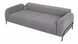 Canapea LEA GK2435 cu spătar rotativ și picioare metalice (233 cm) &ndash; Pluș Gri