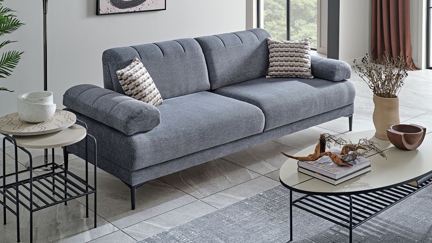 Canapea fixă TRENTO GK2346 (243 cm) &ndash; Stofă Gri-Albastru 3120017418 foto