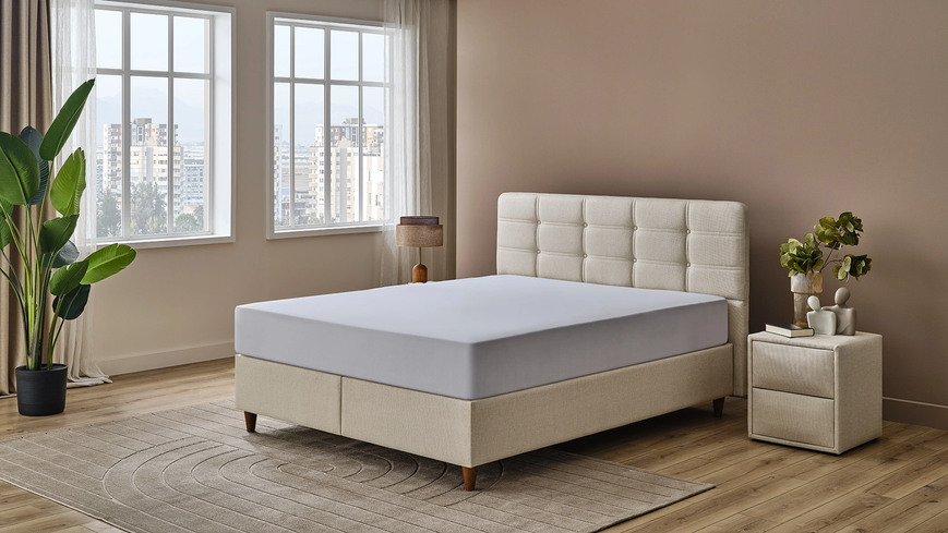 Кровать с местом для хранения Lova Sandes из ДСП с мягким изголовьем GK8154 (140 x 200 см) 3120020708+3120020716 фото