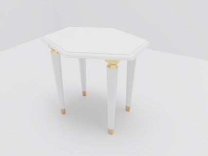 Măsuță de cafea Lorenta Jasmin 42.4 x 49 x 47.2 cm Alb/Auriu 3200387852 foto