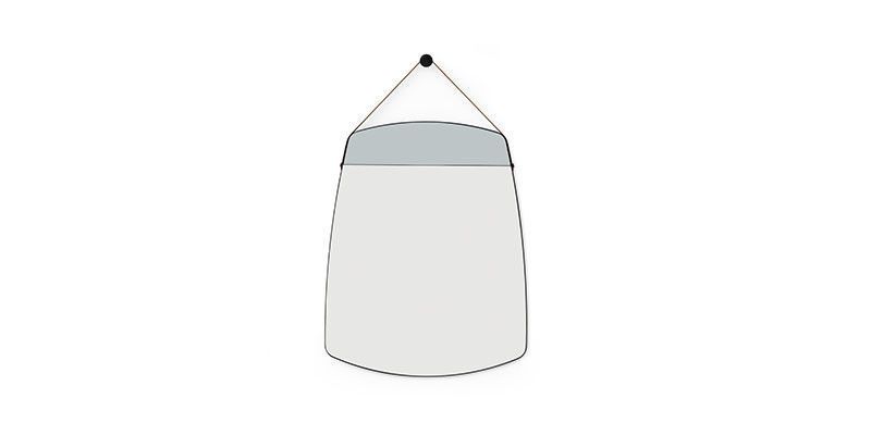 Oglindă decorativă Solid Natural din pal și sticlă 63,2 x 80 cm 3200398868 foto
