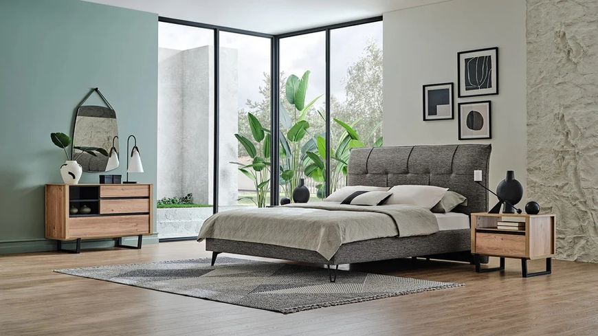 Oglindă decorativă Solid Natural din pal și sticlă 63,2 x 80 cm 3200398868 foto