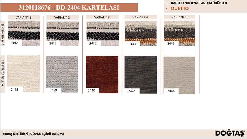 Canapea fixă Duetto tip L lungime 245 cm gri 3120018601 / 3120018646/ 3120018648 / 3120018650 / 3120018652 foto