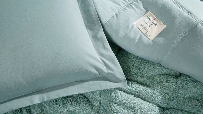 Комплект покрывала Plushie Comforter из микрофибры 195 x 215 см мятно-голубой 3400002016 фото