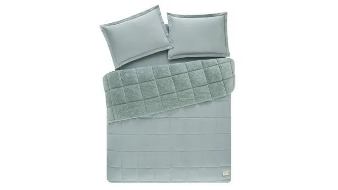 Комплект покрывала Plushie Comforter из микрофибры 195 x 215 см мятно-голубой 3400002016 фото