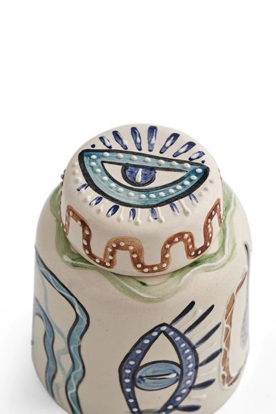 Vază decorativă din ceramică Hand Made Small Cube Multicolor 12 x 12 cm 3200392609 foto