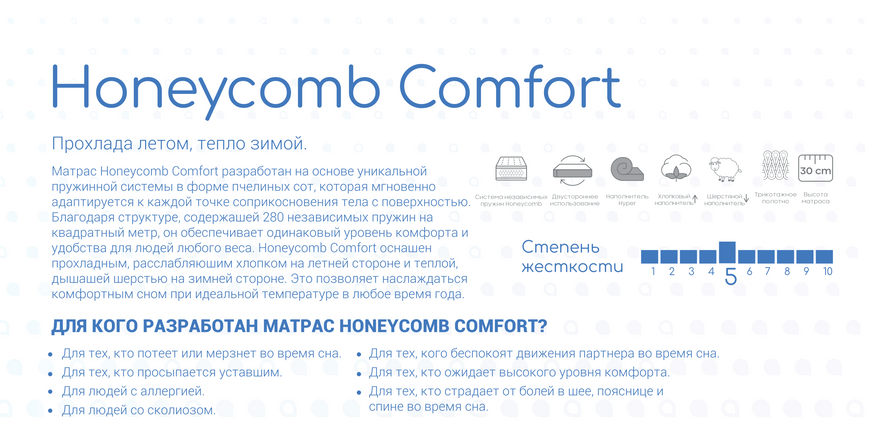 Saltea ortopedică New Honeycomb Comfort cu arcuri individuale pocket, 160 x 200 cm 3300002459 foto