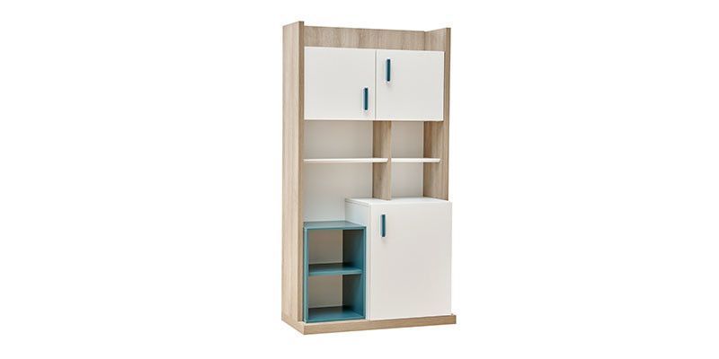 Детский стеллаж для книг Sky 84 x 39.5 x 156 см Белый/Дуб/Голубой 3200376460 фото